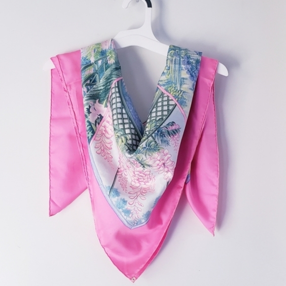 Original Rare 1989 Hermès Paris Silk Scarf “ Giverny” by Laurence Bourthoumieux - Picture 2 of 15